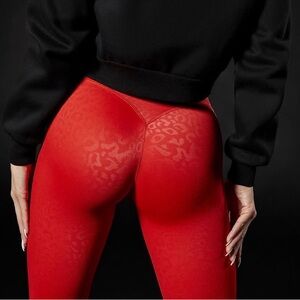 Buffbunny Red Leopard Print Leggings